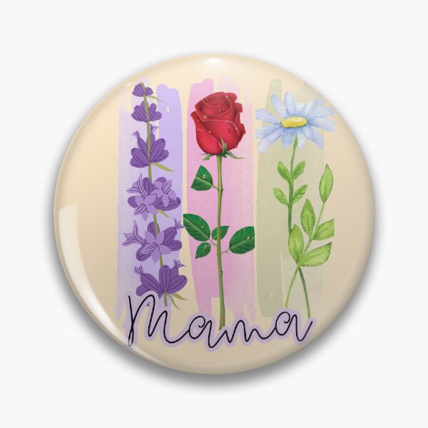 Item preview, Mama - Three Flowers of Motherhood Watercolor Panel Design designed and sold by PriyaMagic.