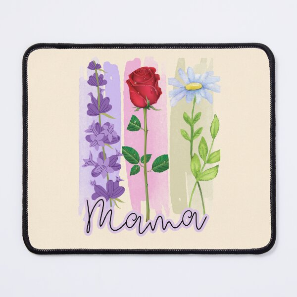 Item preview, Mama - Three Flowers of Motherhood Watercolor Panel Design designed and sold by PriyaMagic.