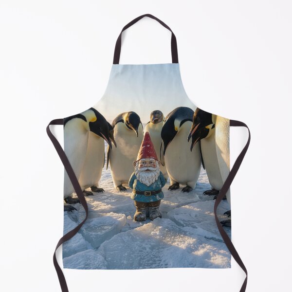Item preview, Garden Gnome in Antarctica with Emperor Penguins designed and sold by Tridentulus.