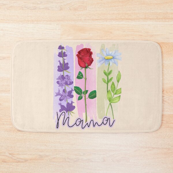 Item preview, Mama - Three Flowers of Motherhood Watercolor Panel Design designed and sold by PriyaMagic.