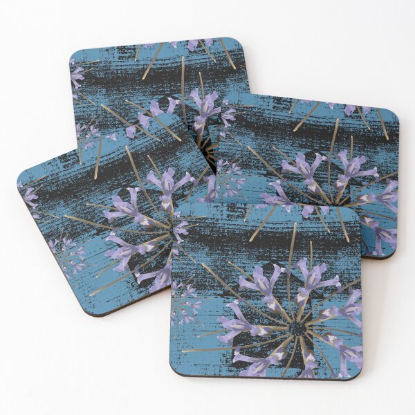 Item preview, First Spring Flower Radials on Black & Blue Barn Tin designed and sold by Digitalmyth's Designs.