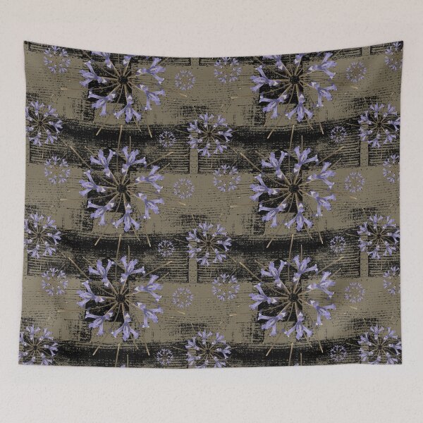 Item preview, First Spring Flower Radials on Black & Taupe Barn Tin designed and sold by Digitalmyth's Designs.
