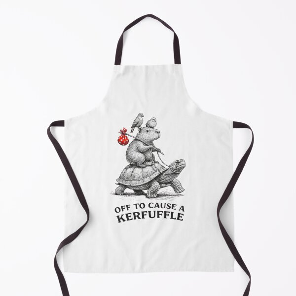 Item preview, Funny Capybara Riding Turtle Off To Cause A Kerfuffle Minimal Black And White Line Art Animal Humor Slow Turtle designed and sold by bilal sibgui.