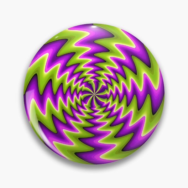 Item preview, Optical Illusion Green and Purple Hypnotic Spiral designed and sold by Eh Plus Designs.