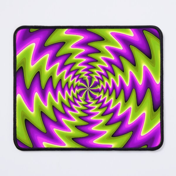 Item preview, Optical Illusion Green and Purple Hypnotic Spiral designed and sold by Eh Plus Designs.