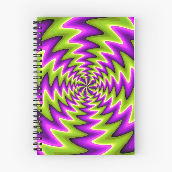 Item preview, Optical Illusion Green and Purple Hypnotic Spiral designed and sold by Eh Plus Designs.