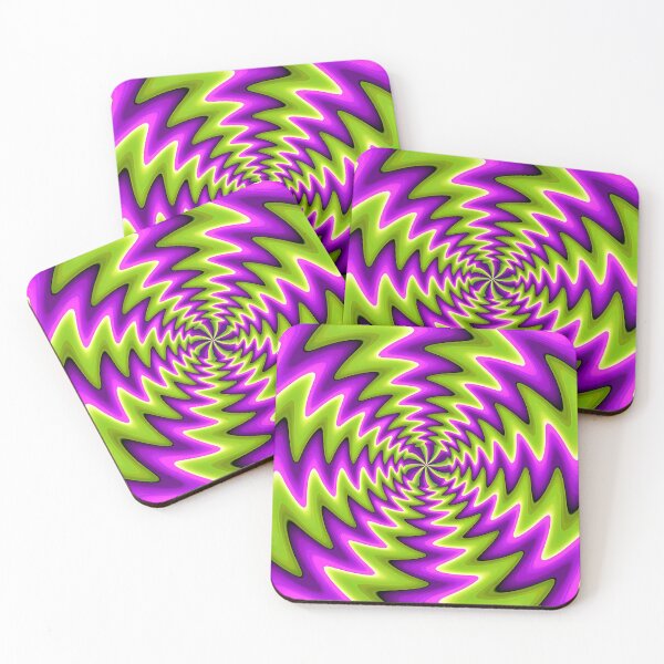 Item preview, Optical Illusion Green and Purple Hypnotic Spiral designed and sold by Eh Plus Designs.