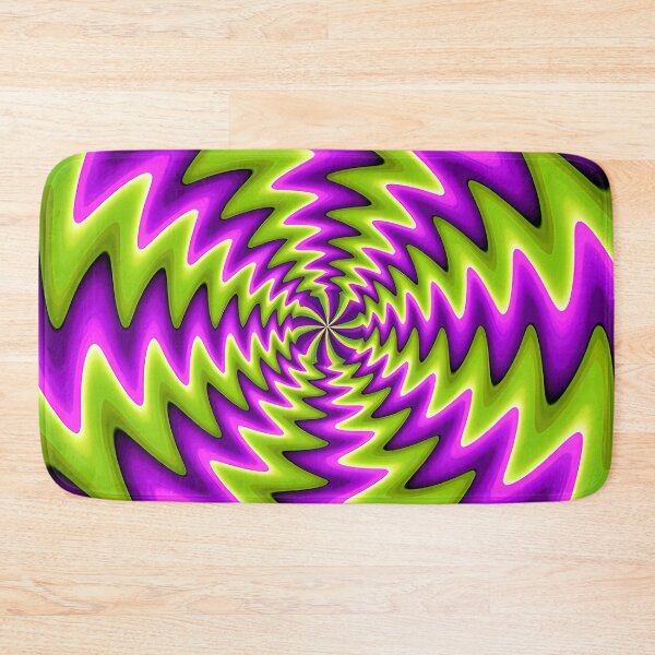 Item preview, Optical Illusion Green and Purple Hypnotic Spiral designed and sold by Eh Plus Designs.
