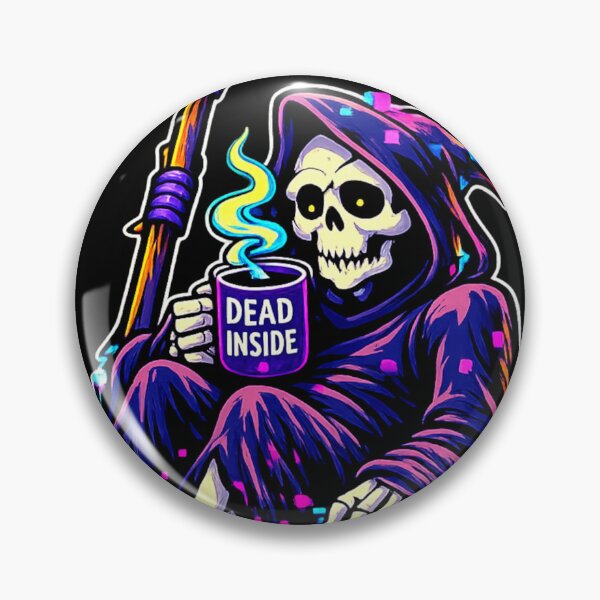 Item preview, Dead Inside Glitch Reaper – Cyberpunk Skeleton Design designed and sold by MariDonna.