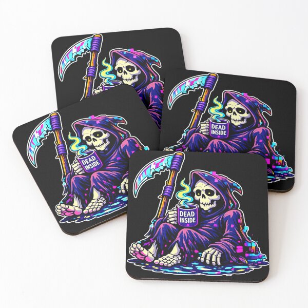 Item preview, Dead Inside Glitch Reaper – Cyberpunk Skeleton Design designed and sold by MariDonna.