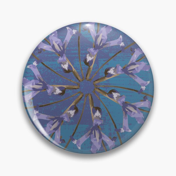 Item preview, First Spring Flower Radials on Blue & Purple Barn Tin designed and sold by Digitalmyth's Designs.