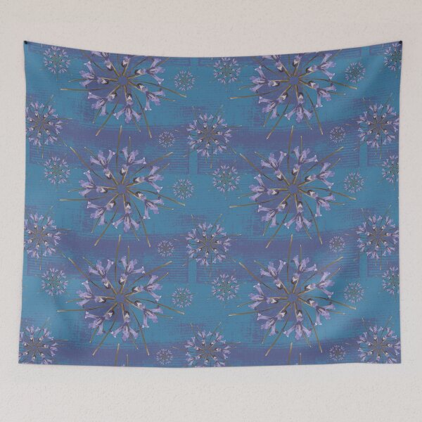 Item preview, First Spring Flower Radials on Blue & Purple Barn Tin designed and sold by Digitalmyth's Designs.