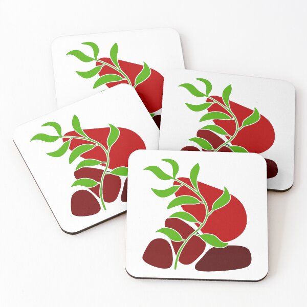 Item preview, Whimsical Nature Red Boho Minimalism designed and sold by Sartoris Art.