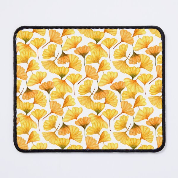 Item preview, Yellow Ginkgo Leaves Pattern Painted by Hand in Watercolor designed and sold by andrebalest.art.