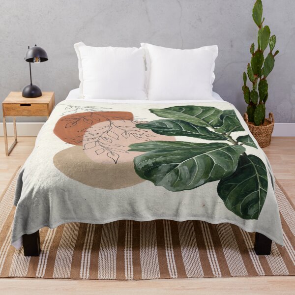 Item preview, Boho Fiddle Leaf Fig Botanical Abstract Art designed and sold by MakarenaCreate.