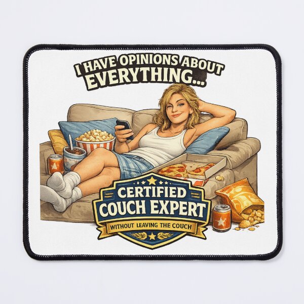 Item preview, Certified Couch Expert Meme designed and sold by rocknrollstyles.