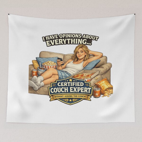 Item preview, Certified Couch Expert Meme designed and sold by rocknrollstyles.