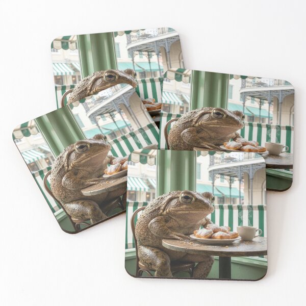Item preview, Bullfrog Has Coffee and Beignets in French Quarter designed and sold by Tridentulus.