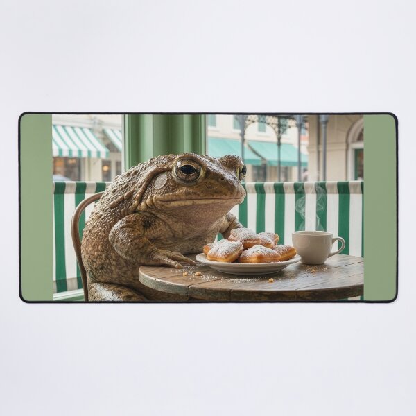 Item preview, Bullfrog Has Coffee and Beignets in French Quarter designed and sold by Tridentulus.