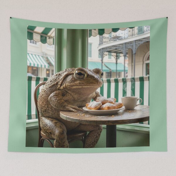 Item preview, Bullfrog Has Coffee and Beignets in French Quarter designed and sold by Tridentulus.