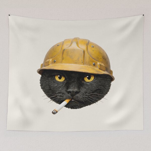Item preview, Funny Smoking Cat Meme Black Cat Smoking Cigarette designed and sold by Eh Plus Designs.
