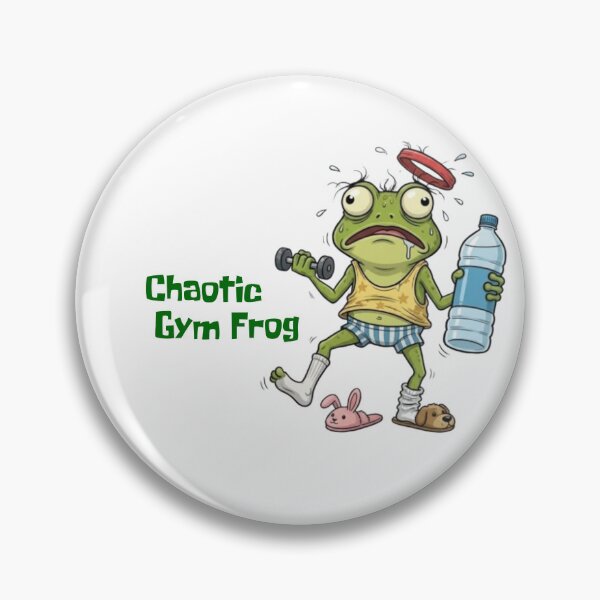 Item preview, Chaotic Gym Frog – Running on Regret and Delusion designed and sold by Dinaelsherkawy.