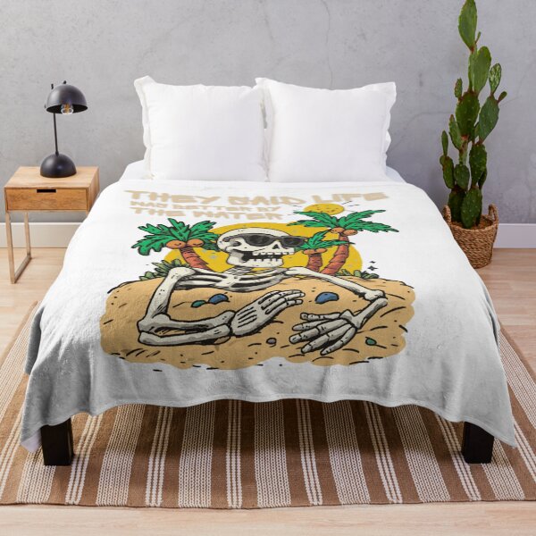 Item preview, They Said Life Was Better By The Water Funny Skeleton Beach Summer Vacation designed and sold by Region.