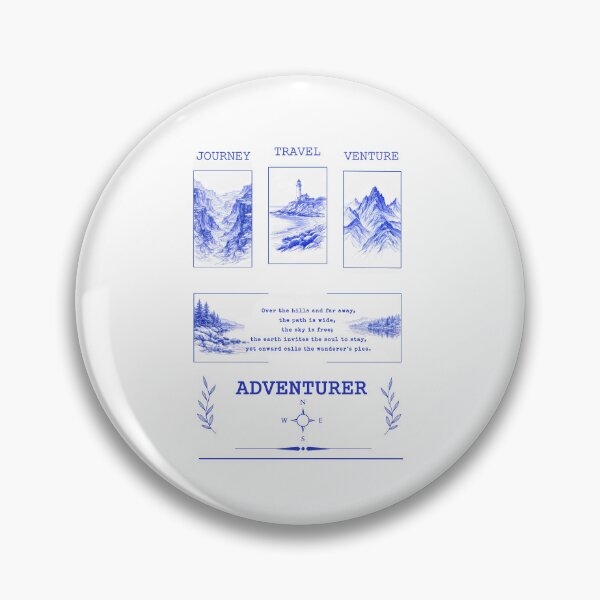 Item preview, Blue Ink Wilderness Explorer Vintage Adventurer designed and sold by Fikuall.