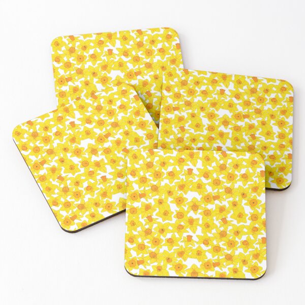 Item preview, Daffodil pattern with white background designed and sold by Paintingsbyapeacock.
