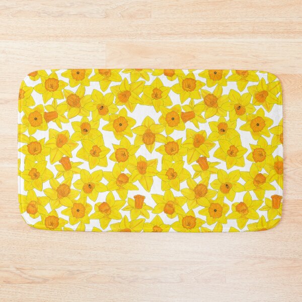 Item preview, Daffodil pattern with white background designed and sold by Paintingsbyapeacock.