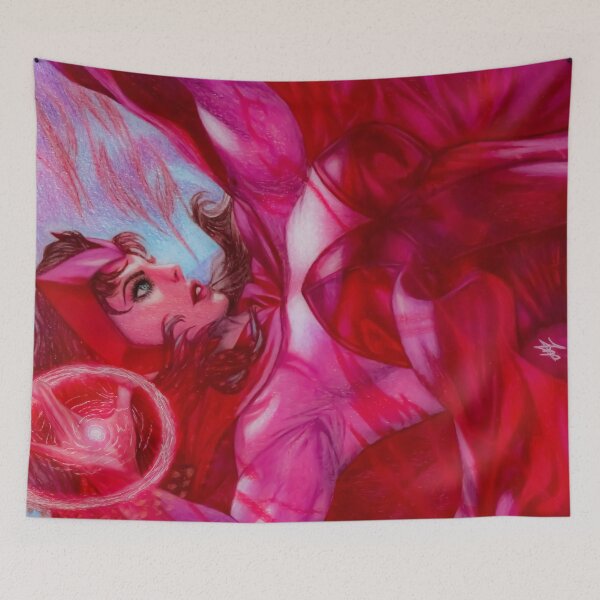 Aperçu de l'œuvre Sorcière rouge ~ Wanda Maximoff créée et vendue par Mustafa Amer.