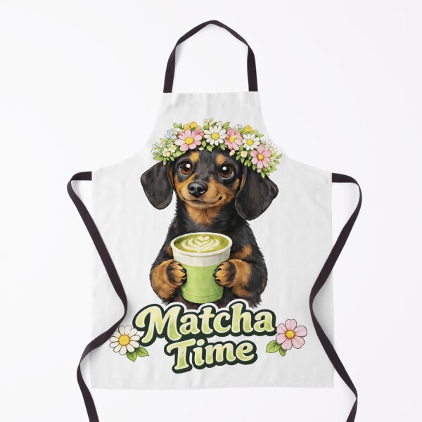 Item preview, Cute Dachshund Matcha Time – Cozy Dog Aesthetic Design designed and sold by ReadMyMood.