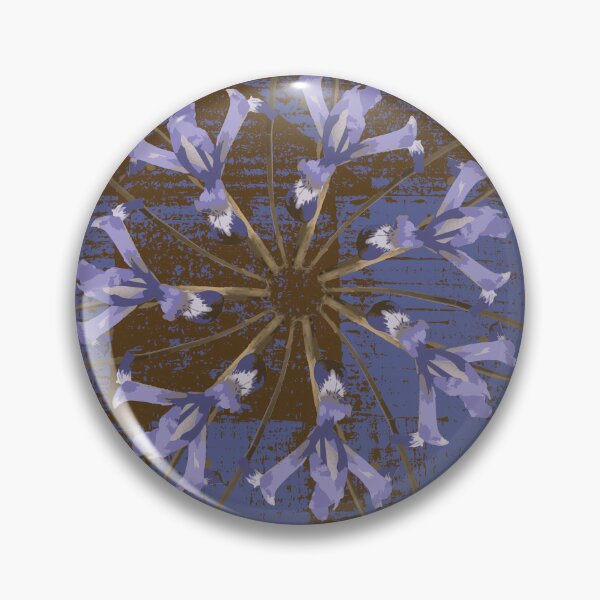 Item preview, First Spring Flower Radials on Purple & Brown Barn Tin designed and sold by Digitalmyth's Designs.