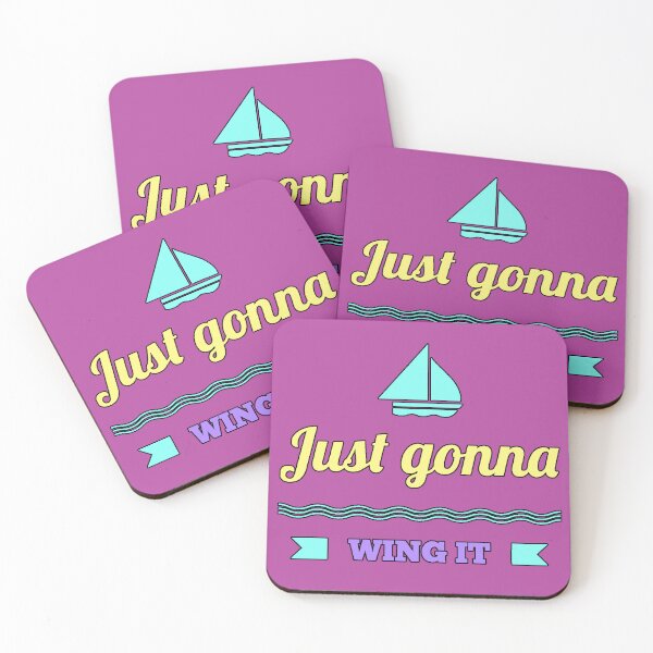 Item preview, “Just Gonna Wing It” humor improvisation daily life funny phrase controlled chaos designed and sold by AstronautMerch.