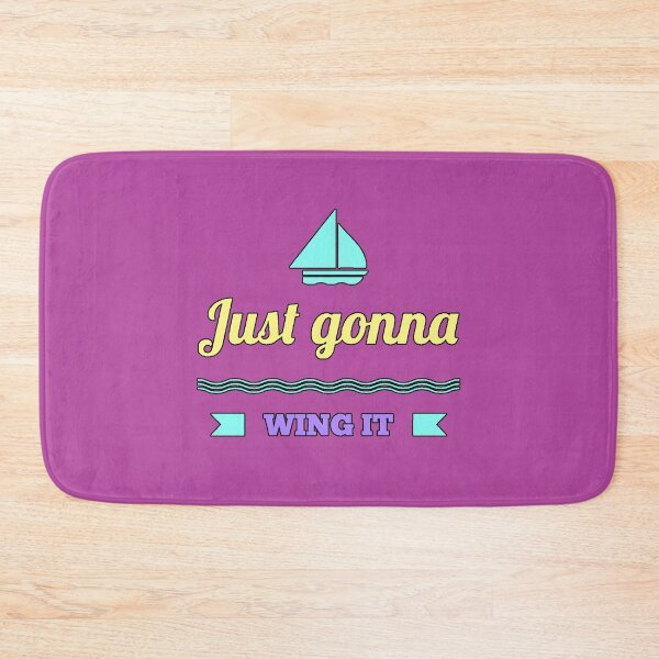 Item preview, “Just Gonna Wing It” humor improvisation daily life funny phrase controlled chaos designed and sold by AstronautMerch.