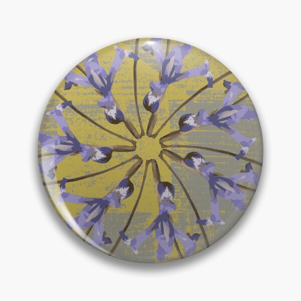 Item preview, First Spring Flower Radials on Yellow & Gray Barn Tin designed and sold by Digitalmyth's Designs.