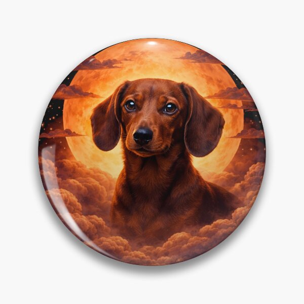 Item preview, Dachshund Moon Art – Dachshund Memorial Gift for Dog Mom Dad designed and sold by PixelsPaws.