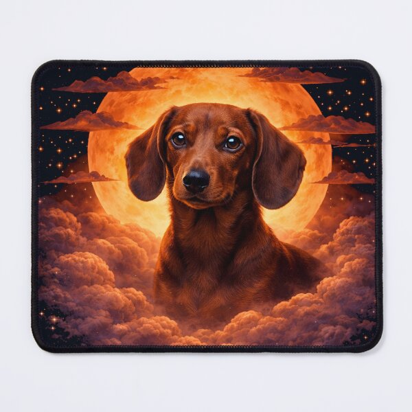 Item preview, Dachshund Moon Art – Dachshund Memorial Gift for Dog Mom Dad designed and sold by PixelsPaws.