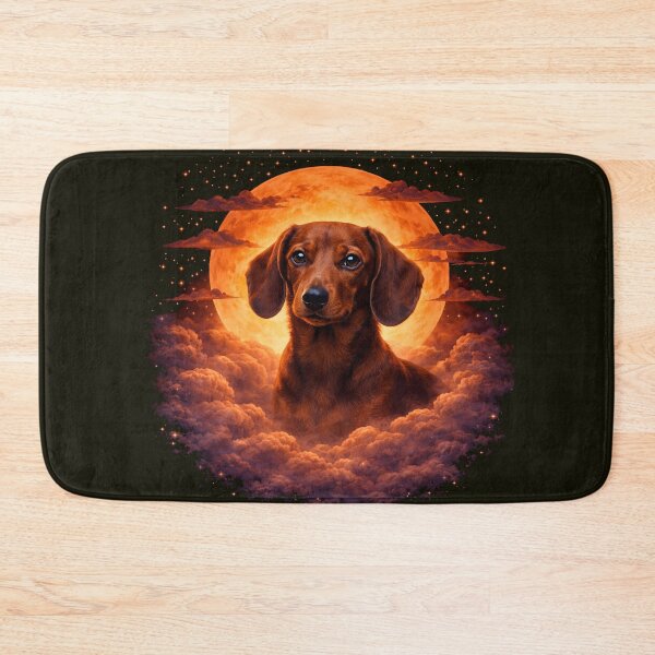 Item preview, Dachshund Moon Art – Dachshund Memorial Gift for Dog Mom Dad designed and sold by PixelsPaws.