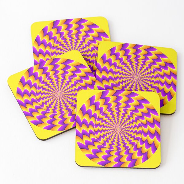 Item preview, Optical Illusions Trippy Purple Yellow Spiral Optical Illusion designed and sold by Eh Plus Designs.