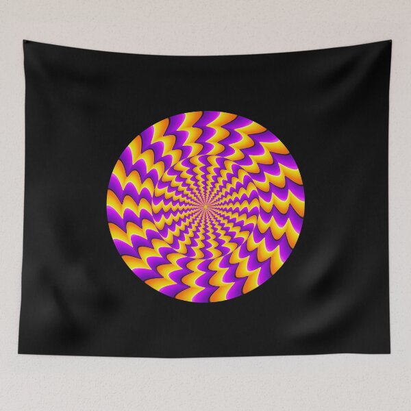 Item preview, Optical Illusions Trippy Purple Yellow Spiral Optical Illusion designed and sold by Eh Plus Designs.