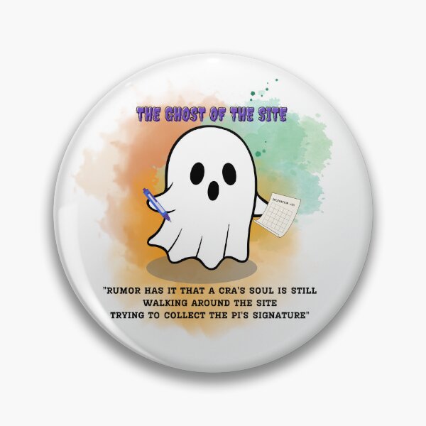 Item preview, The Ghost of the Site - Funny Clinical Research Associate (CRA) Halloween Design designed and sold by FastTrackSelect.