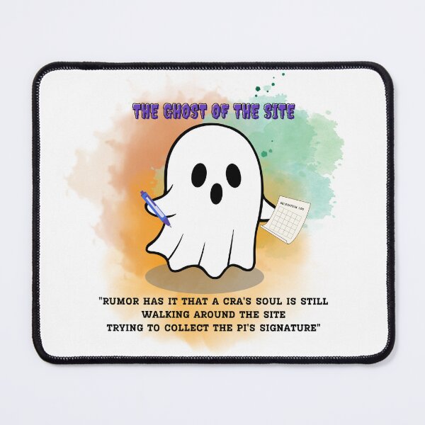Item preview, The Ghost of the Site - Funny Clinical Research Associate (CRA) Halloween Design designed and sold by FastTrackSelect.
