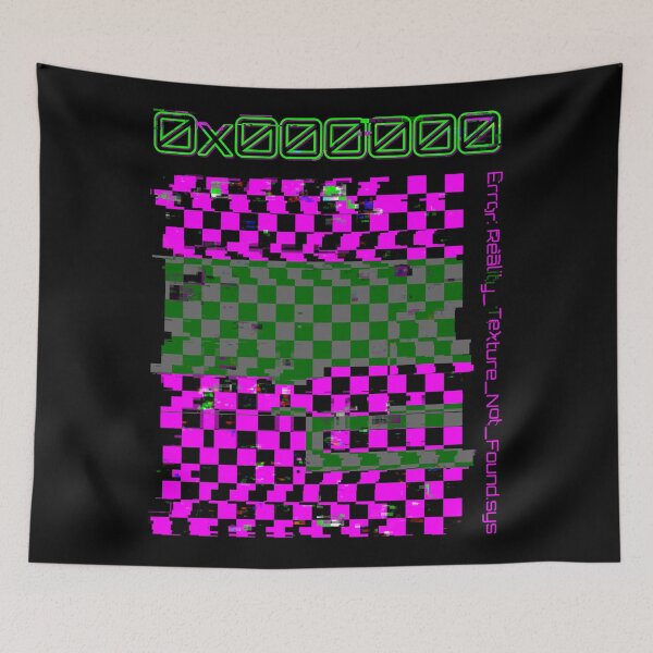 Item preview, Glitch Missing Texture Retro Vaporwave Error Pattern designed and sold by MadeTearfully.