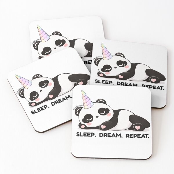 Item preview, Pandicorn™ Sleeping Panda Unicorn | Cute Kawaii Aesthetic | Cozy Self Care Art | Pastel Fantasy Animal Design designed and sold by Lussh-UssLiving.