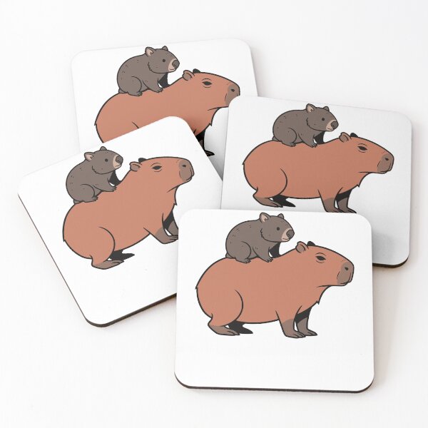 Item preview, Cute Capybara and Wombat Wildlife Friends designed and sold by k3rstman1.