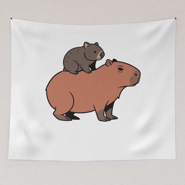 Item preview, Cute Capybara and Wombat Wildlife Friends designed and sold by k3rstman1.