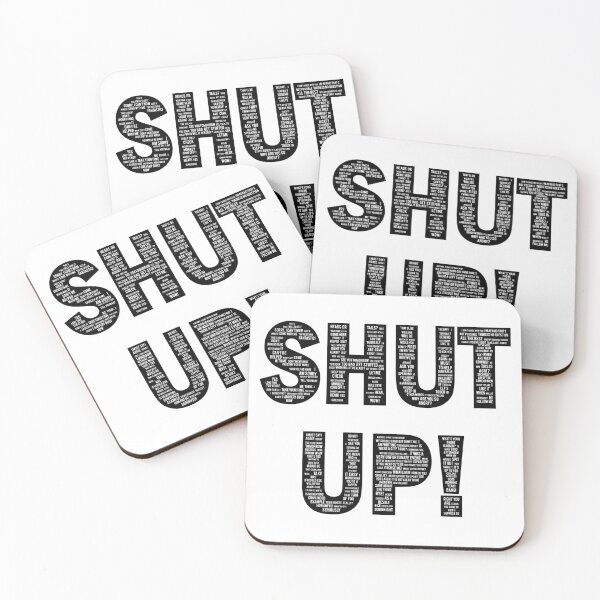 Item preview, Shut Up Funny Typography White T-Shirt designed and sold by Radson.