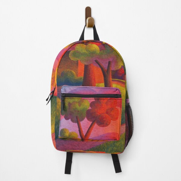 Aperçu de l'œuvre Colorful Sunset Village Fauvism Landscape Art créée et vendue par LaFabricaArt.