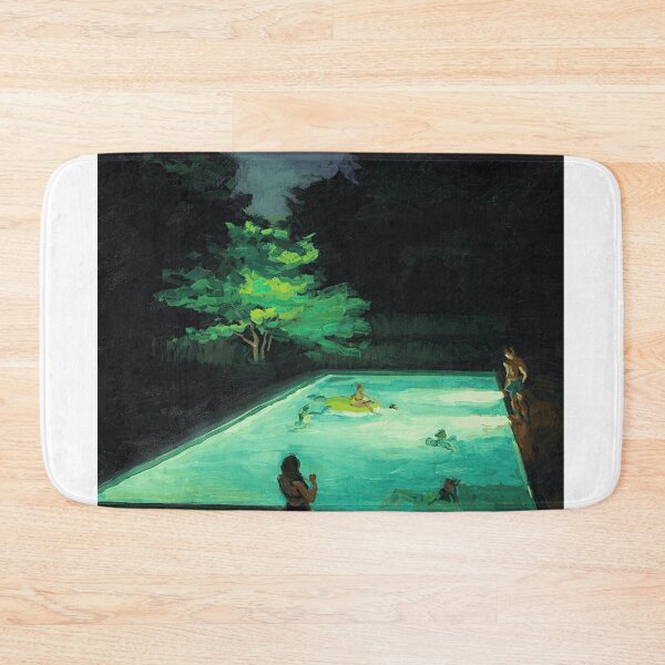 Item preview, Nocturnal Pool Scene Impressionism Night Painting designed and sold by LaFabricaArt.